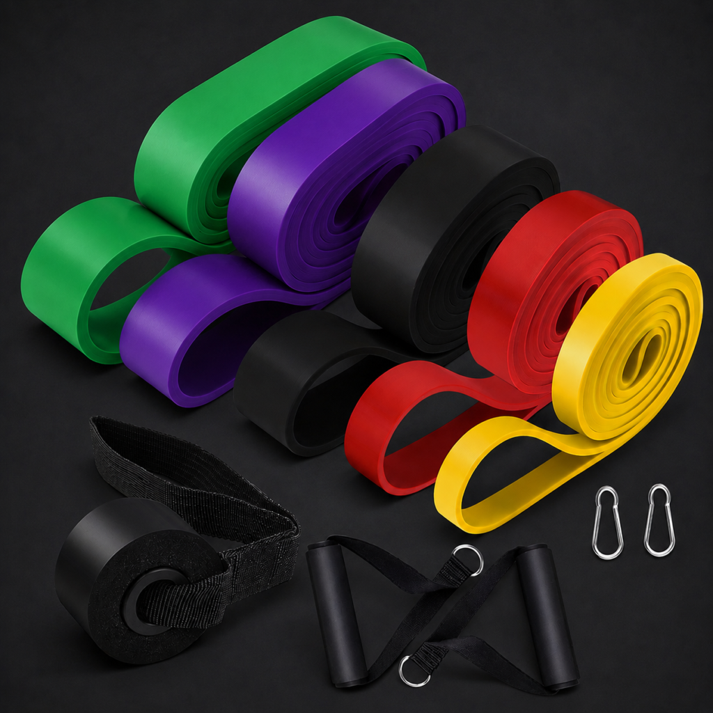 full body resistance training system – 11 piece resistance band kit for men & women.